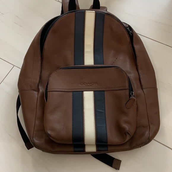 Men’s Coach Houston Varsity Stipe Backpack F49324 - Picture 6 of 16